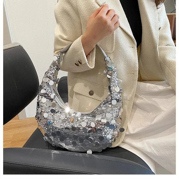 Wholesale 2024 new fashion party club shiny sequined designer handbags womens bags