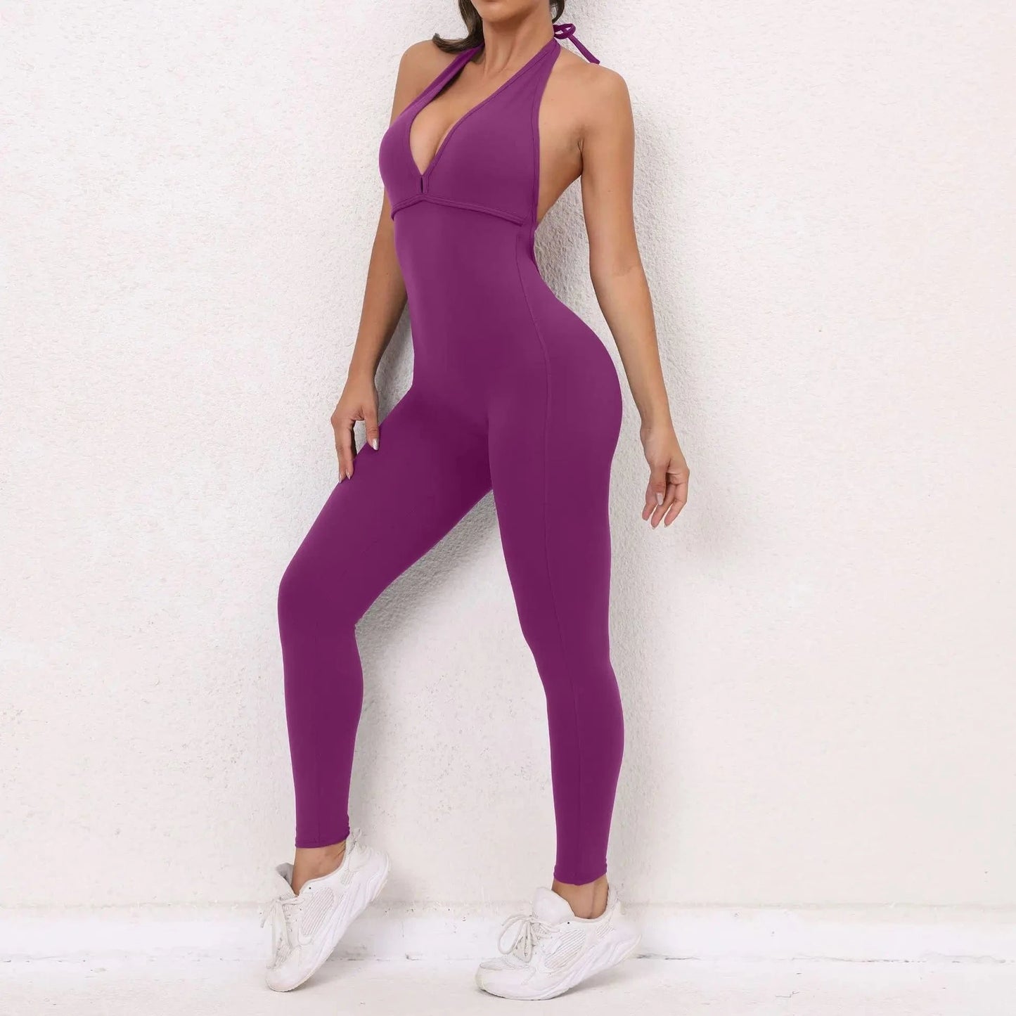 Wholesale 2024 summer boutique fitness yoga wear one piece women's jumpsuits playsuits