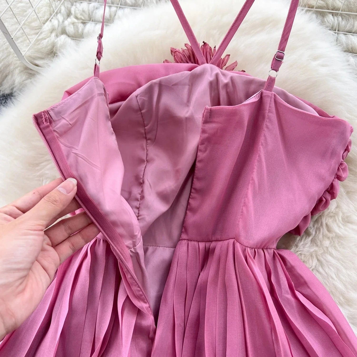 Wholesale 2024 Summer European And American Style Dress V-neck Waist Waist Slim Print A-line Large Swing Women's Dress