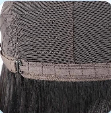 Wholesale 30cm Bone Straight Bob Wig Bangs Machine Made Black Human Hair Topper Wig for Women