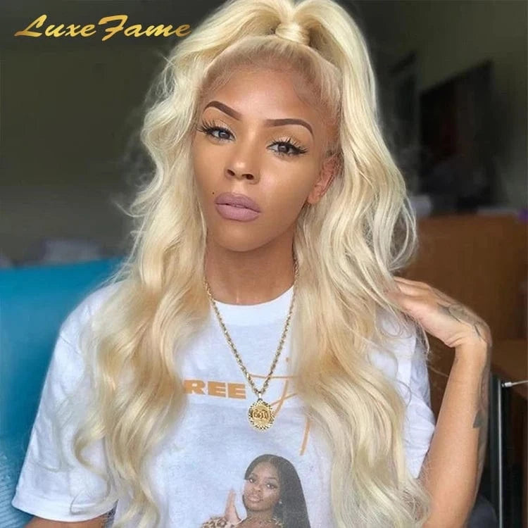 Wholesale 613 Curly Blonde Human Hair Wig,613 Curly Blonde Wig,Body Wave Curly 13x6 613 Lace Front Wig