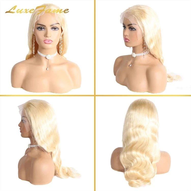 Wholesale 613 Curly Blonde Human Hair Wig,613 Curly Blonde Wig,Body Wave Curly 13x6 613 Lace Front Wig