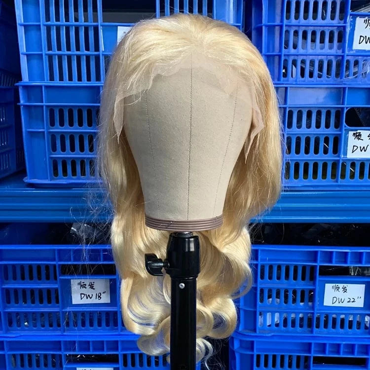 Wholesale 613 Curly Blonde Human Hair Wig,613 Curly Blonde Wig,Body Wave Curly 13x6 613 Lace Front Wig