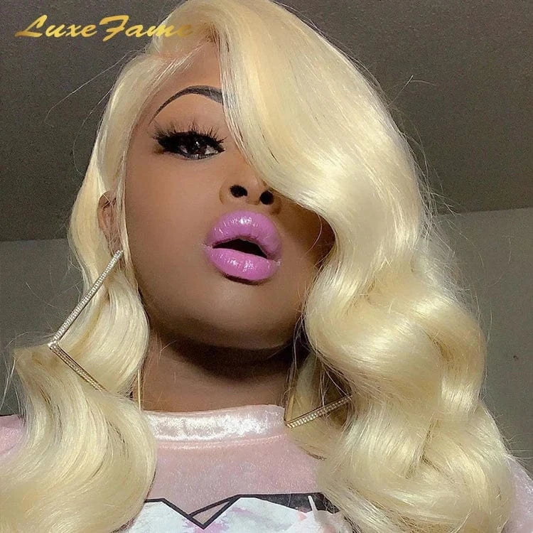 Wholesale 613 Curly Blonde Human Hair Wig,613 Curly Blonde Wig,Body Wave Curly 13x6 613 Lace Front Wig