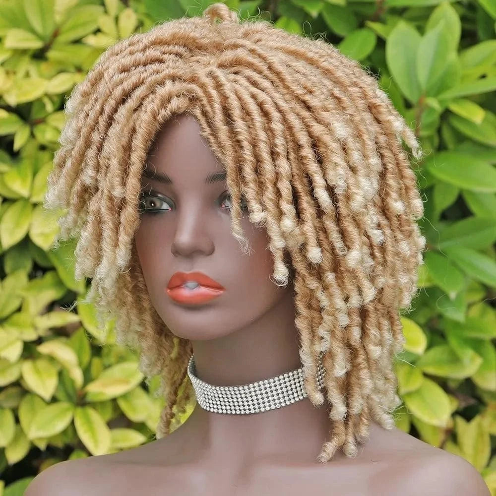 Wholesale 8inch Short Machine Made Afro Curly Synthetic Hair Wigs For Black Women
