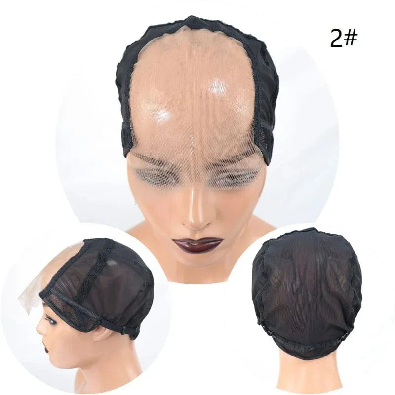 Wholesale Black Brown Color Size S M L 5x5 4x4 Lace Closure Wig Cap Natural Human Hair Wig Caps For Wig Making