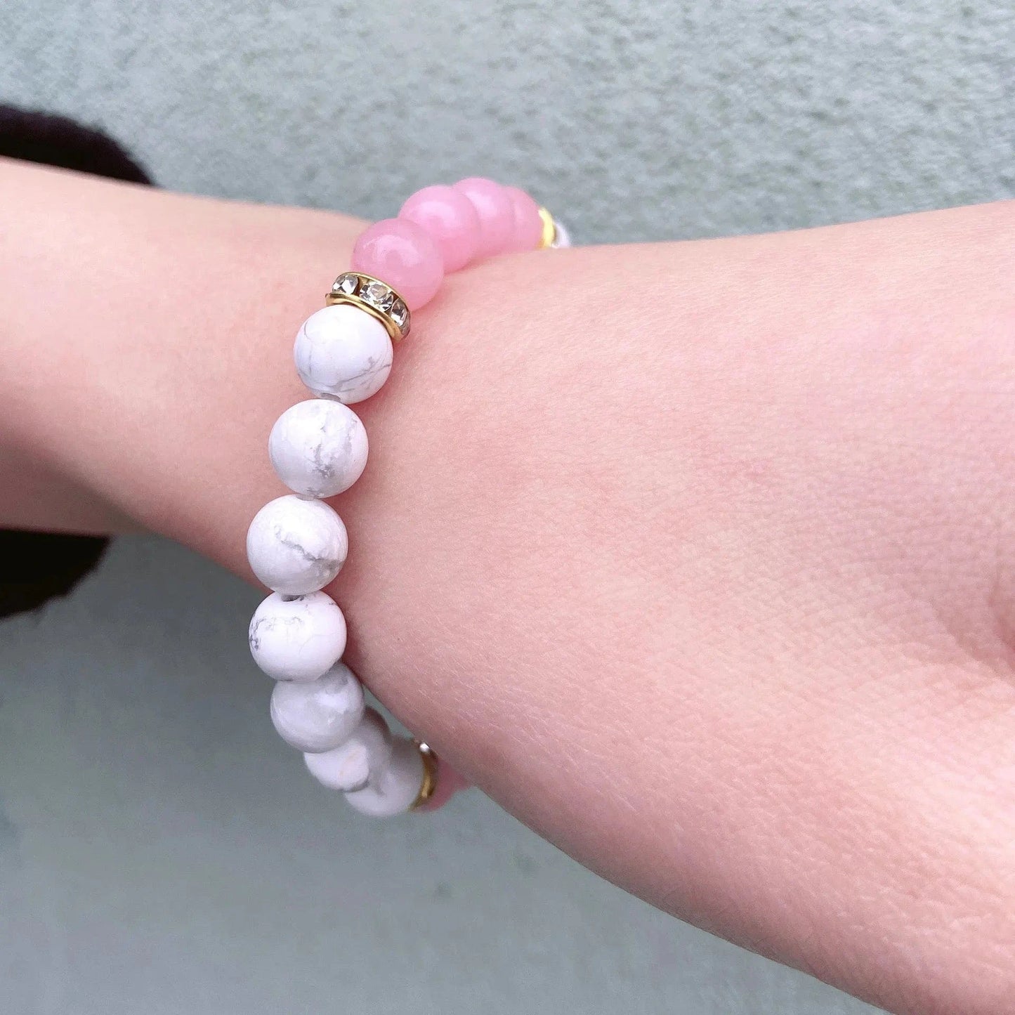 Wholesale Bohemia Fashion Jewelry Handmade 8MM Natural Howlite African Turquoise Stone Beads Bracelet
