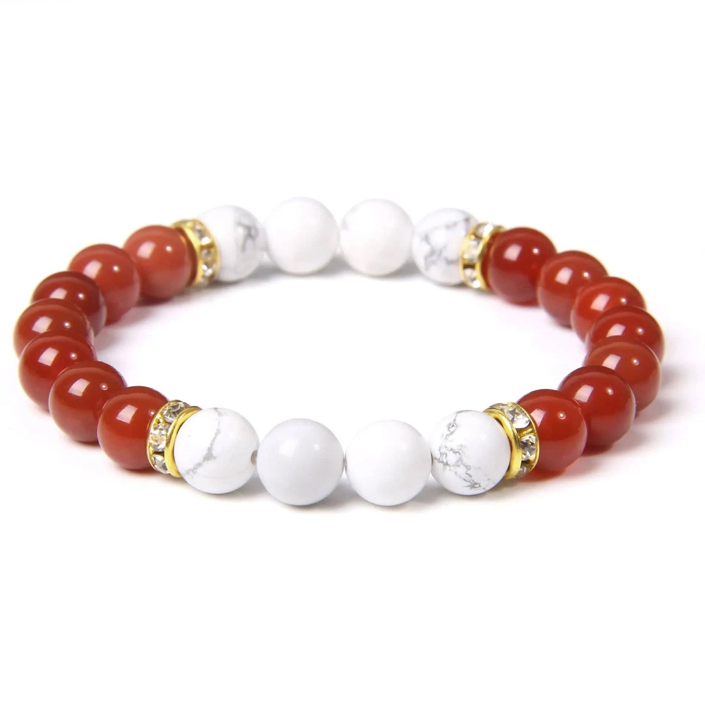 Wholesale Bohemia Fashion Jewelry Handmade 8MM Natural Howlite African Turquoise Stone Beads Bracelet