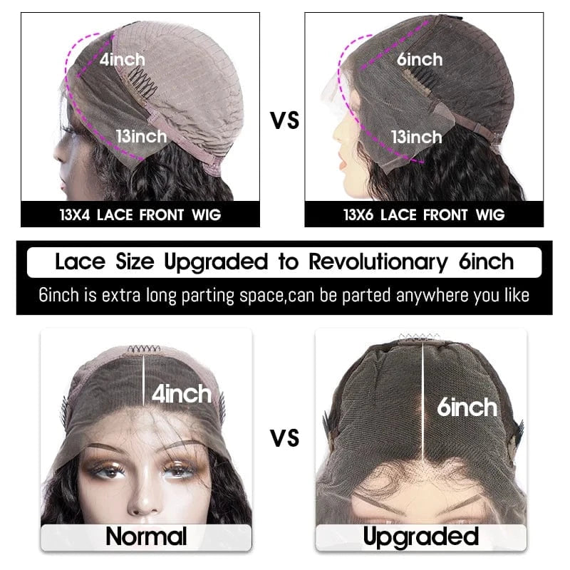 Wholesale Brazilian Hair Vendors 13x6 13x4 Water Wave HD Lace Frontal Wig 250% Density 40 Inch Virgin Lace Front Human Hair Wigs