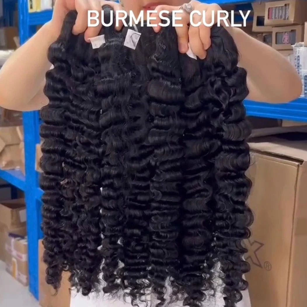 Wholesale Cuticle Aligned wavy curl human hair wig Vendors Raw burmese curly cambodian natural wave hair bundles
