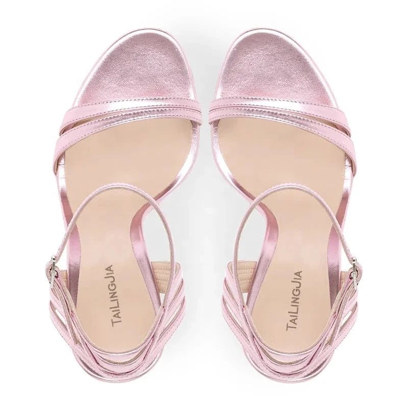 Wholesale Designer New Women's Pumps Fashion Ladies Pink Stiletto Sandals Pointed Toe Heels
