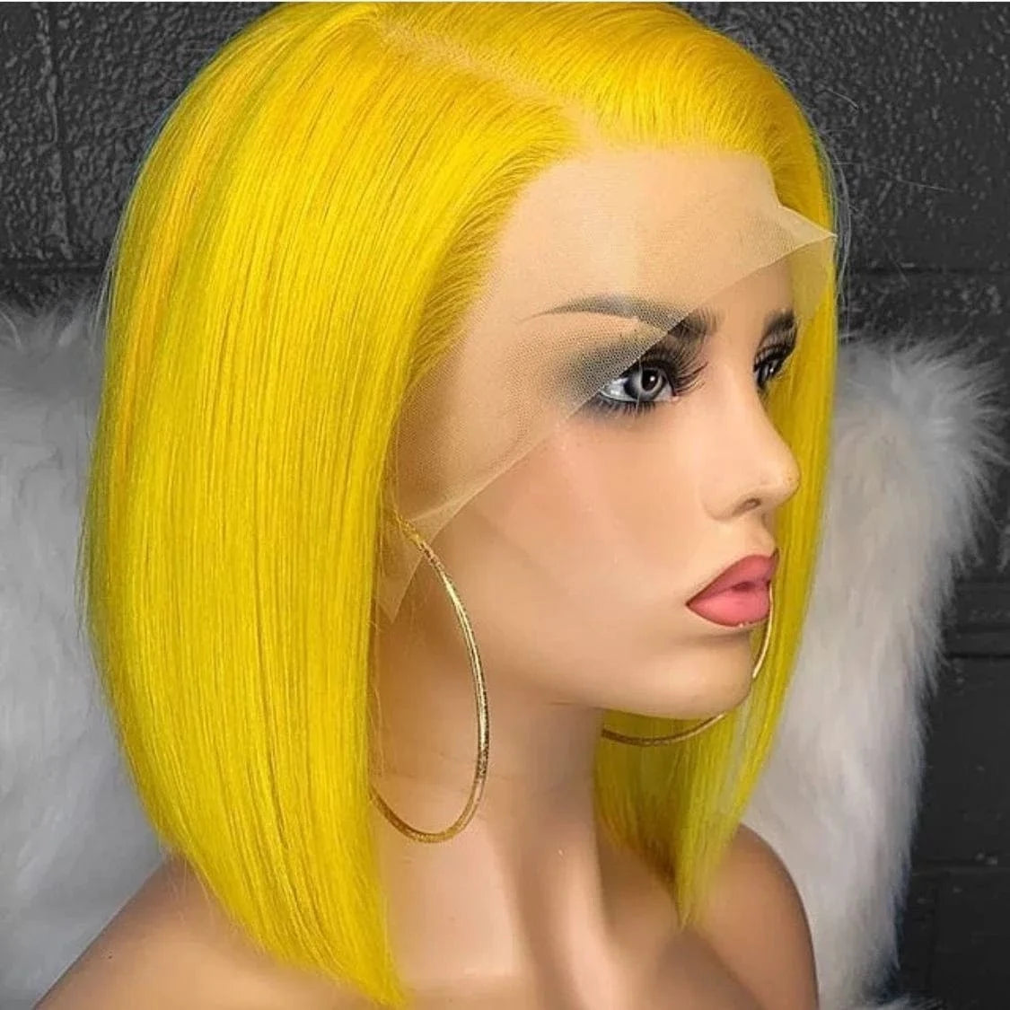 Wholesale Glueless Green Color Lace Front Wigs Bob 100% Peruvian Human Hair Yellow Red Grey Blue Frontal Wigs For Black Women