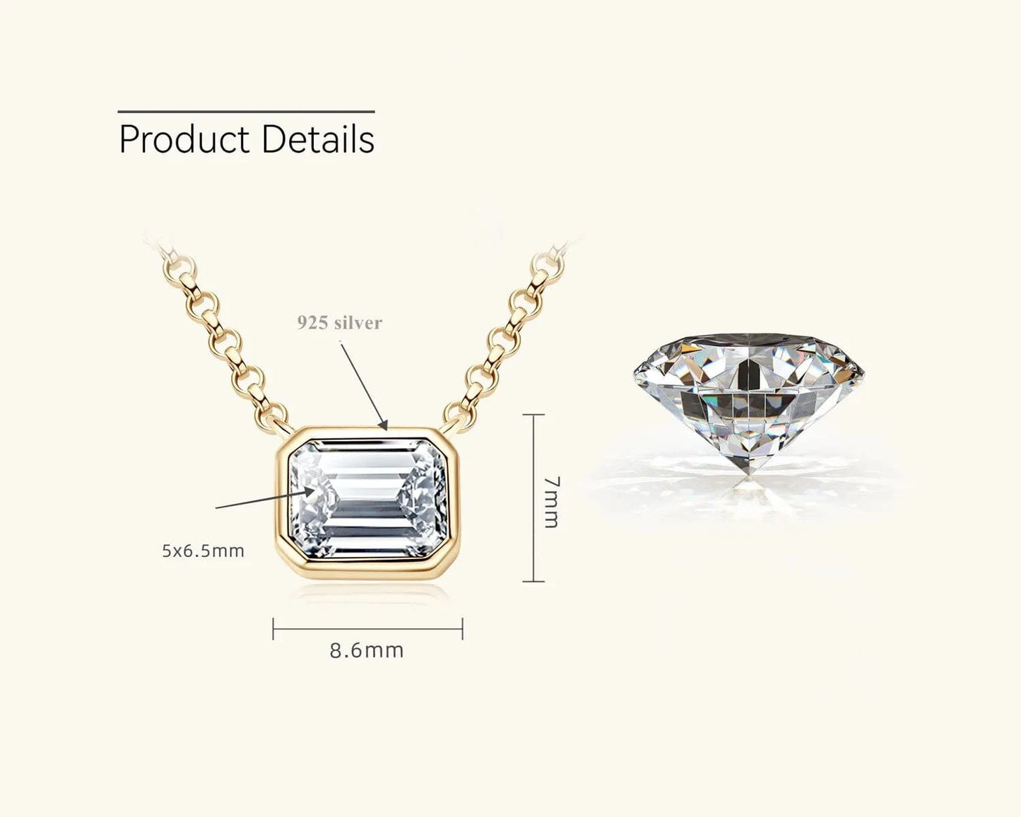 wholesale grade D 1ct moissanite diamond pendant necklaces 925 sterling silver with GRA certified moissanite jewelry for women