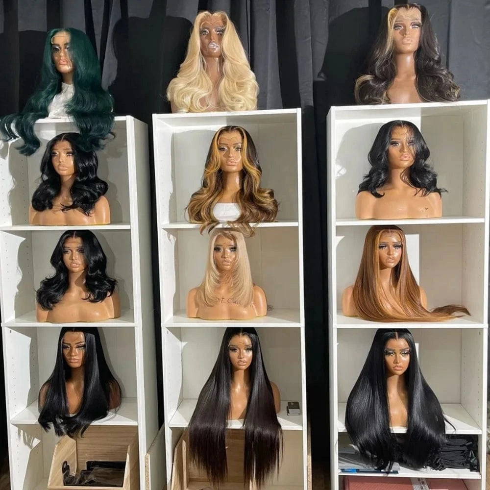 Wholesale HD Transparent Deep Wave Lace Frontal Wig 30 Inch Brazilian Deep Curly Lace Front Human Hair Wigs For black Women