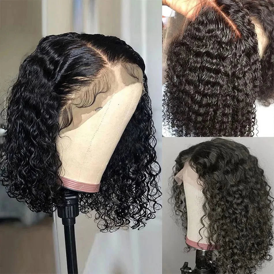 Wholesale Kinky Curly Short Bob Wigs Human Hair Lace Front Wigs Brazilian Human Hair Hd Full Lace Frontal Wigs For Black Women