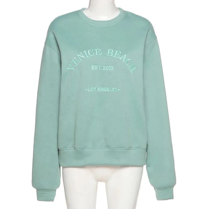 Wholesale Letter Embroidery Women Loose Casual Sweatshirt Fleece Pullovers and Drawstring Shorts Two Pieces Set Thick Tracksuit