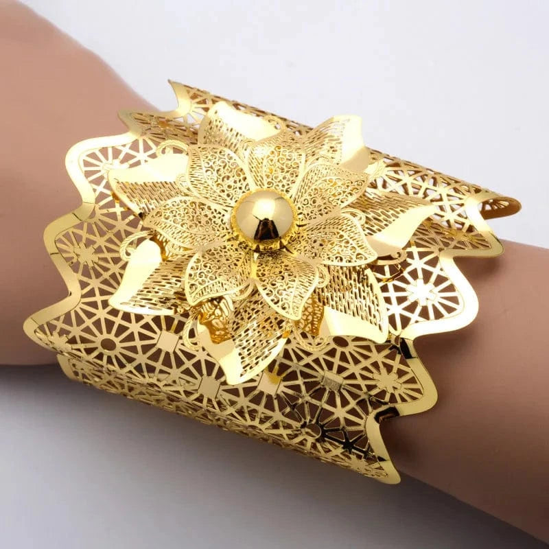 Wholesale Luxury Sets Hawaiian Indian Wedding Designers Charms For Bangles Bracelet Bangle And Ring Gold Plated