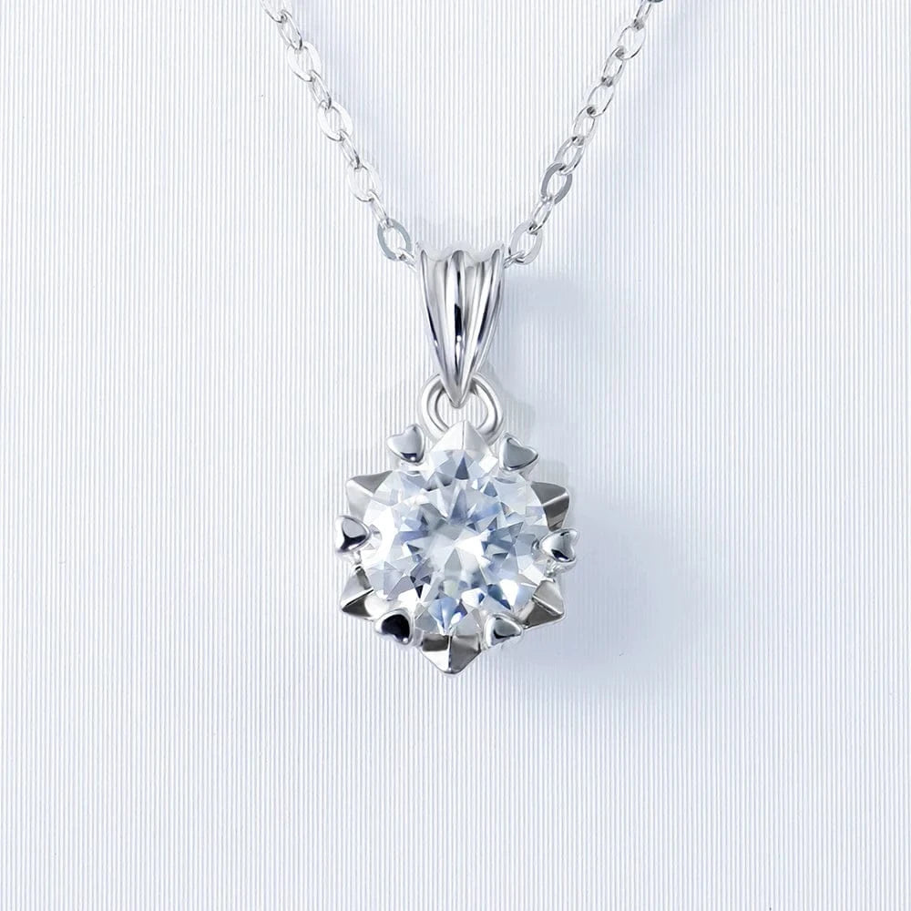 Wholesale Moissanite Jewelry 925 Silver Fine Jewelry pendant necklace Classical Chain Pendant Necklace for women