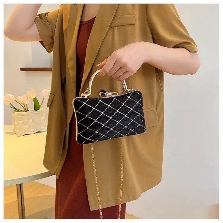 Wholesale New Fashion Velvet Ladies Box Bags Handbag Shoulder Crossbody Luxury Women Hand Dinner Bags For Party