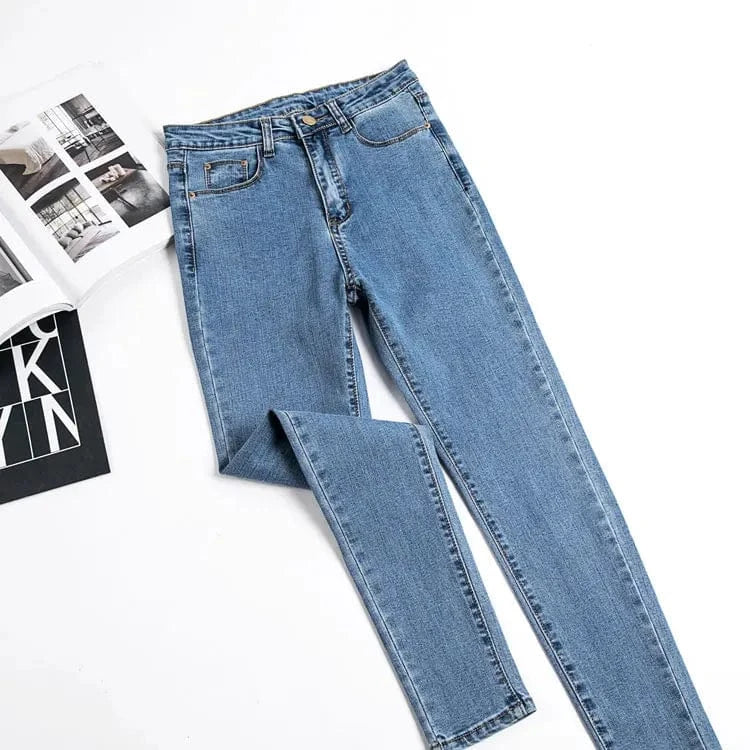 Wholesale New Fashion Women Stretch Denim Pencil Jeans Stretch Elastic Trousers Pants High Waist Lady Girls Casual Jeans