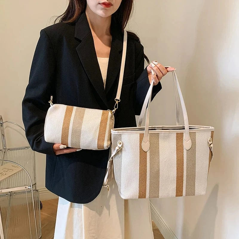 Wholesale New Good Quality Handbags 2024 Light Lady High Capacity Tote Bags Lady Design 2 in 1 Purses For Females