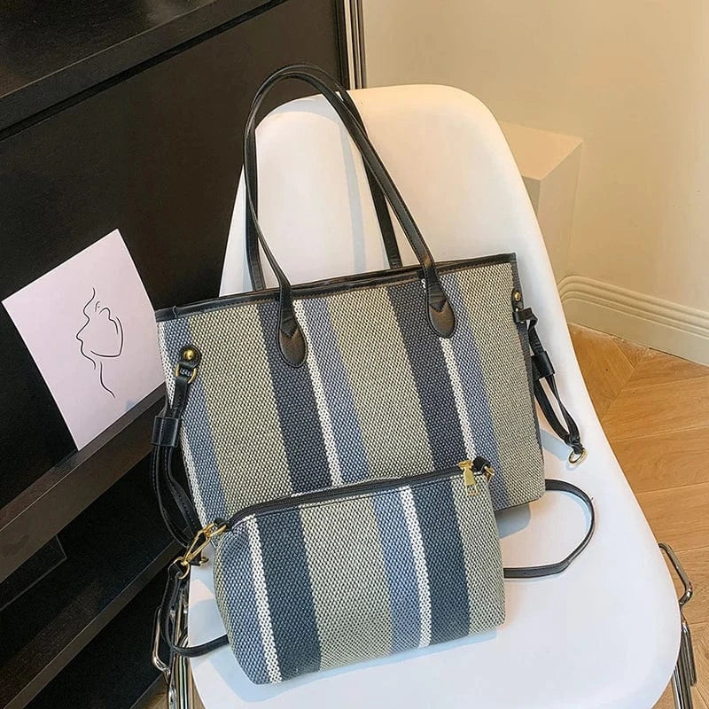 Wholesale New Good Quality Handbags 2024 Light Lady High Capacity Tote Bags Lady Design 2 in 1 Purses For Females