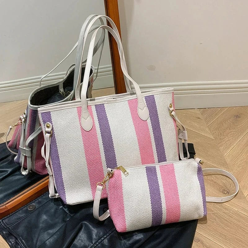 Wholesale New Good Quality Handbags 2024 Light Lady High Capacity Tote Bags Lady Design 2 in 1 Purses For Females