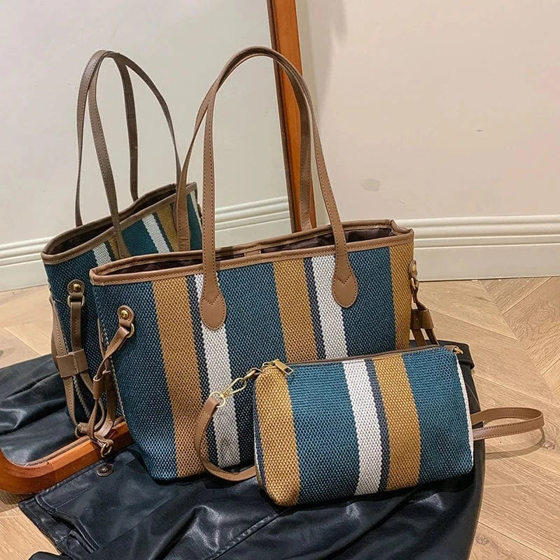 Wholesale New Good Quality Handbags 2024 Light Lady High Capacity Tote Bags Lady Design 2 in 1 Purses For Females