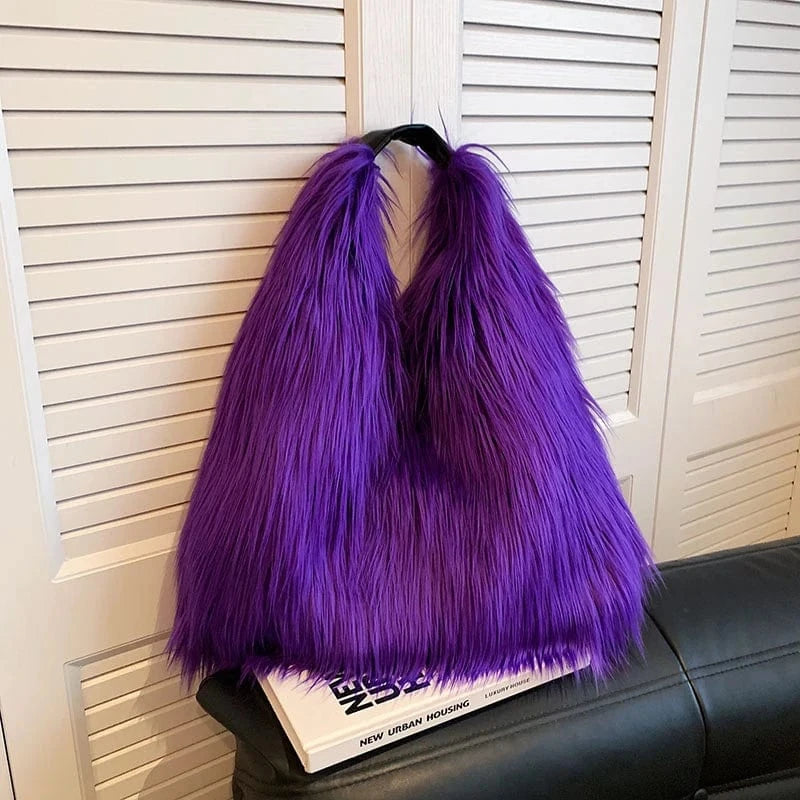 Wholesale New Winter Fashion Handbags 2024 Lady Velvet Tote Bags Lady Design Purses For Females