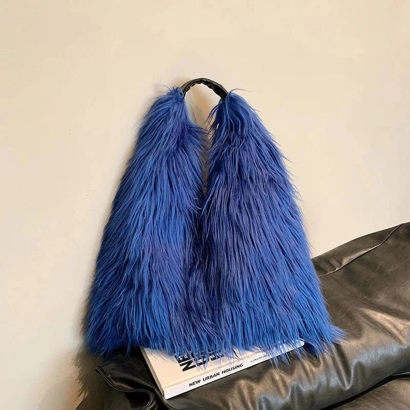 Wholesale New Winter Fashion Handbags 2024 Lady Velvet Tote Bags Lady Design Purses For Females