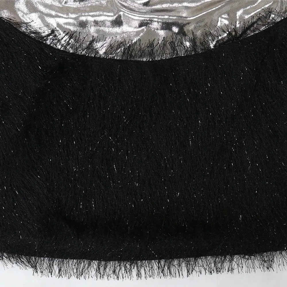 Wholesale summer boutique 2024 one shoulder shiny patchwork hot sexy women's dresses