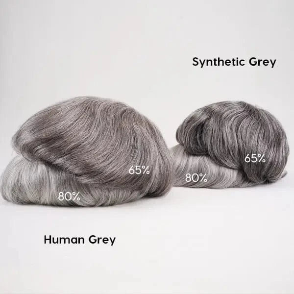 wholesale super thin skin grey hair men hair wigs men toupee human hair toupee for men
