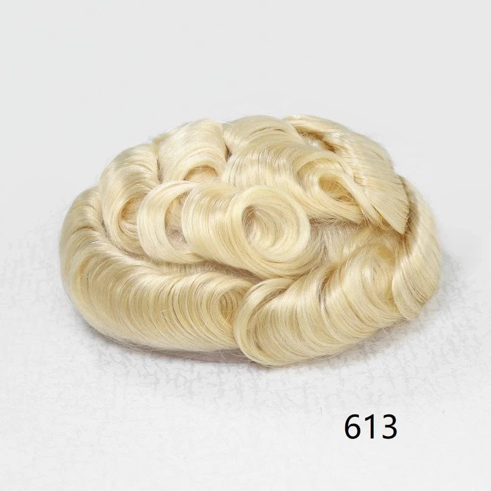 Wholesale Various Colors Sizes Front Lace Natural Indian Hair Toupee Man Pu Cap Hair Capillary Prosthesis For Men