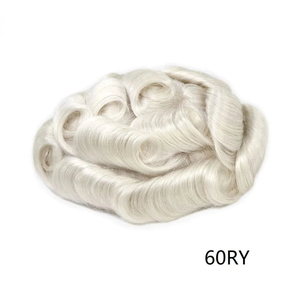 Wholesale Various Colors Sizes Front Lace Natural Indian Hair Toupee Man Pu Cap Hair Capillary Prosthesis For Men