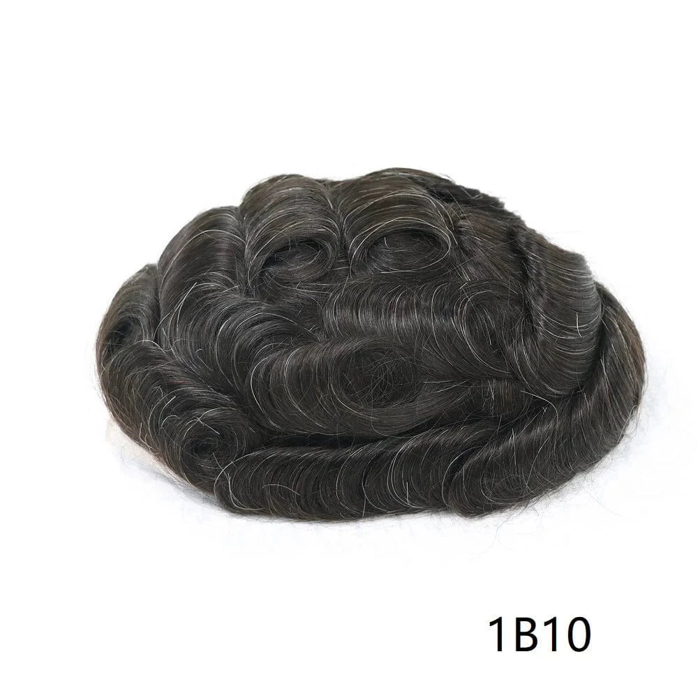 Wholesale Various Colors Sizes Front Lace Natural Indian Hair Toupee Man Pu Cap Hair Capillary Prosthesis For Men