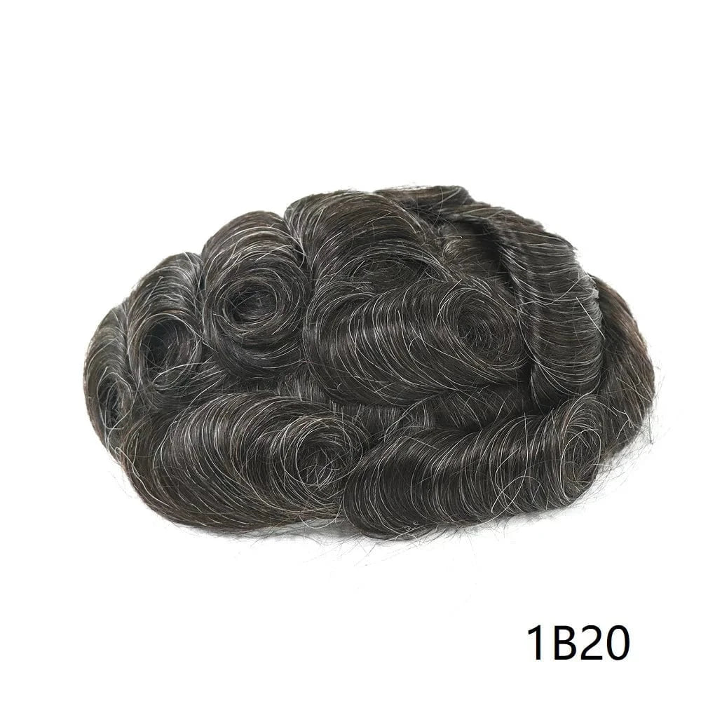 Wholesale Various Colors Sizes Front Lace Natural Indian Hair Toupee Man Pu Cap Hair Capillary Prosthesis For Men
