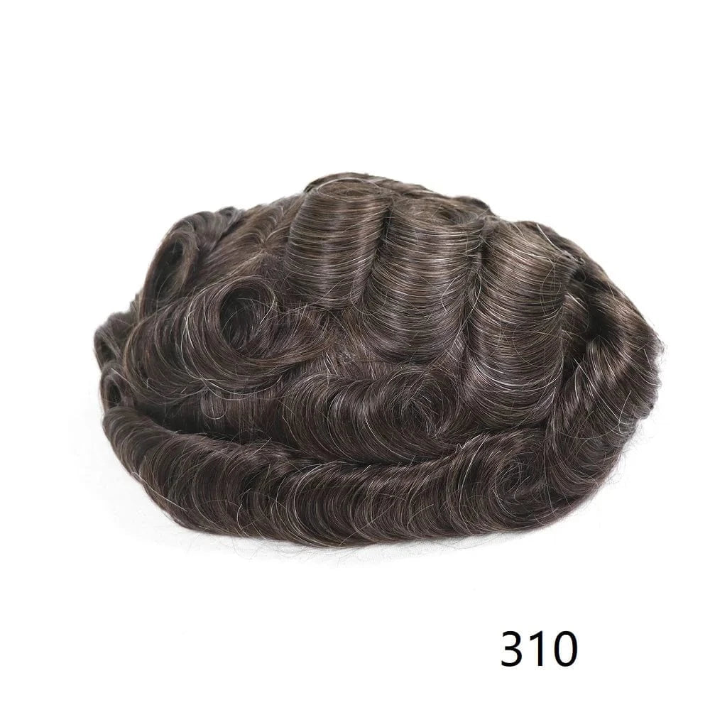 Wholesale Various Colors Sizes Front Lace Natural Indian Hair Toupee Man Pu Cap Hair Capillary Prosthesis For Men