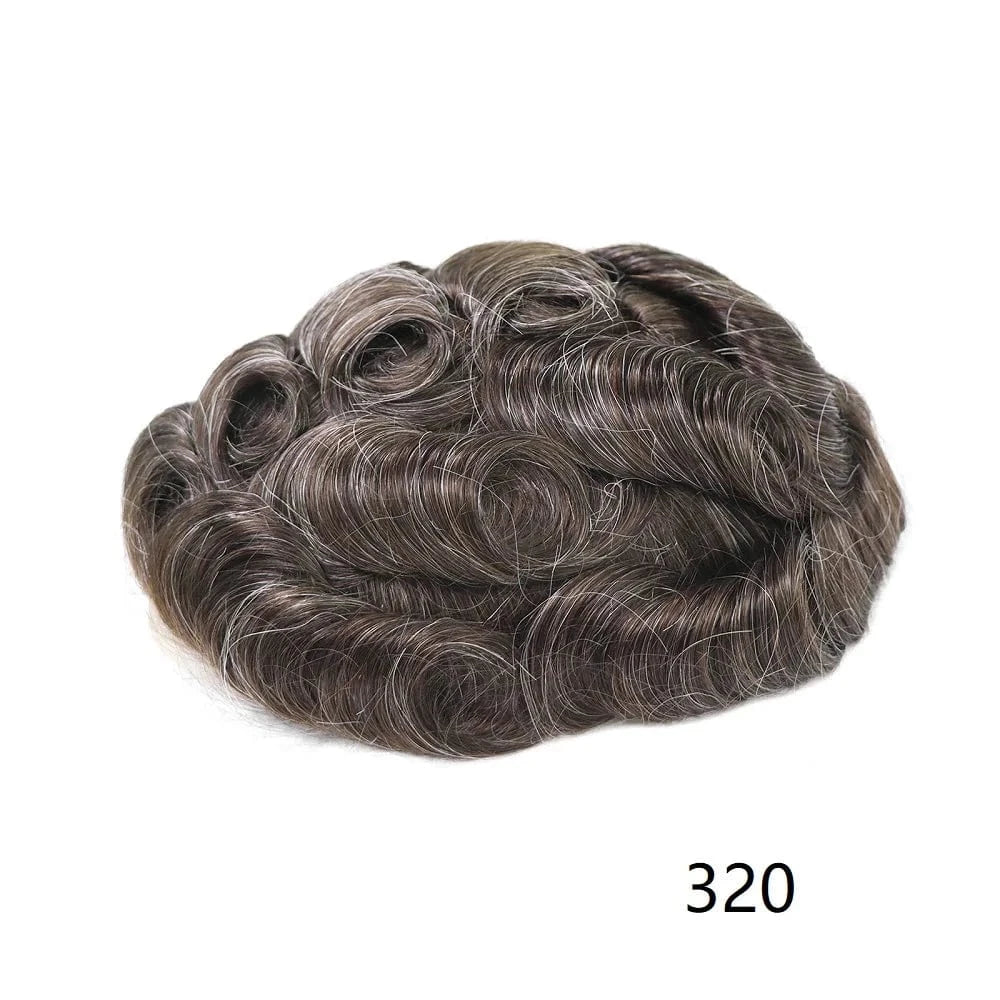 Wholesale Various Colors Sizes Front Lace Natural Indian Hair Toupee Man Pu Cap Hair Capillary Prosthesis For Men