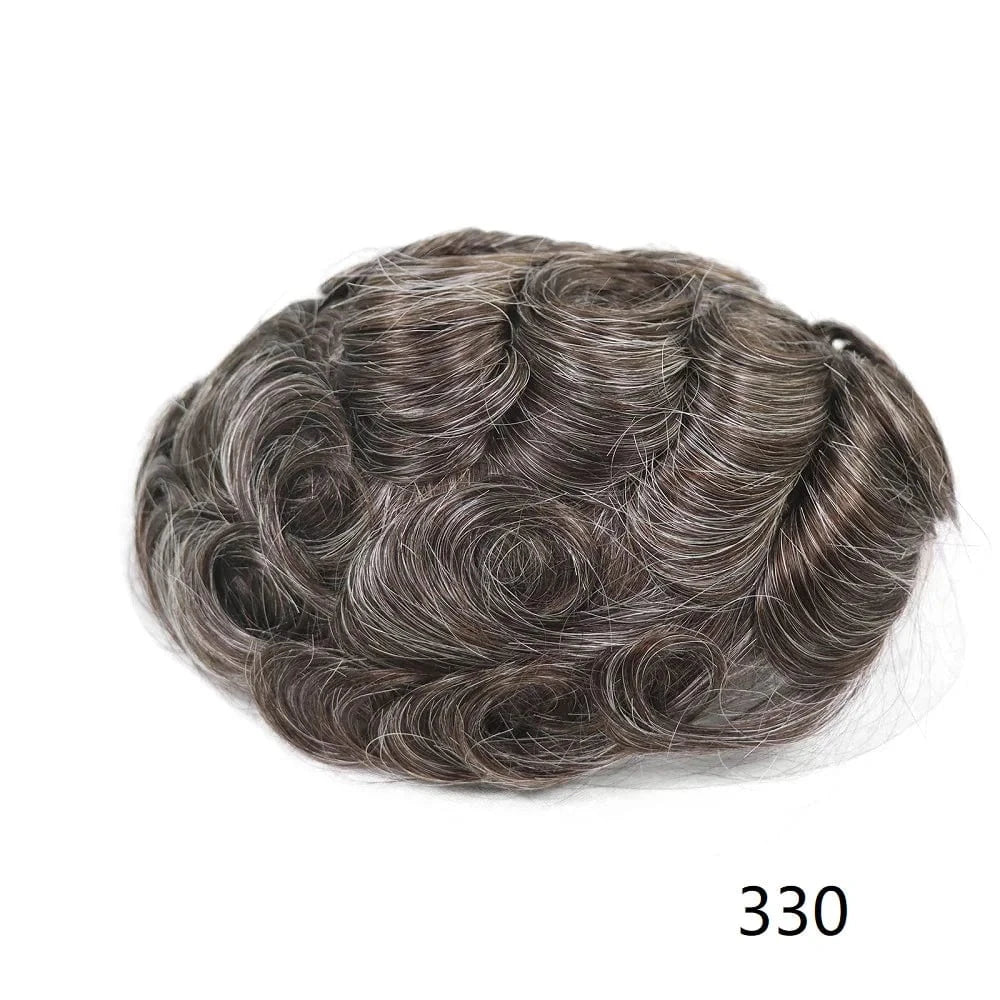 Wholesale Various Colors Sizes Front Lace Natural Indian Hair Toupee Man Pu Cap Hair Capillary Prosthesis For Men