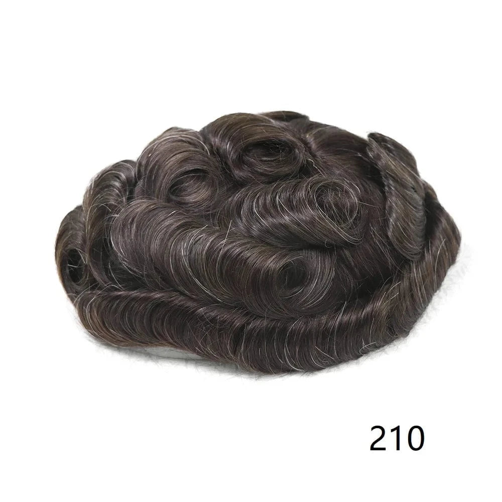 Wholesale Various Colors Sizes Front Lace Natural Indian Hair Toupee Man Pu Cap Hair Capillary Prosthesis For Men