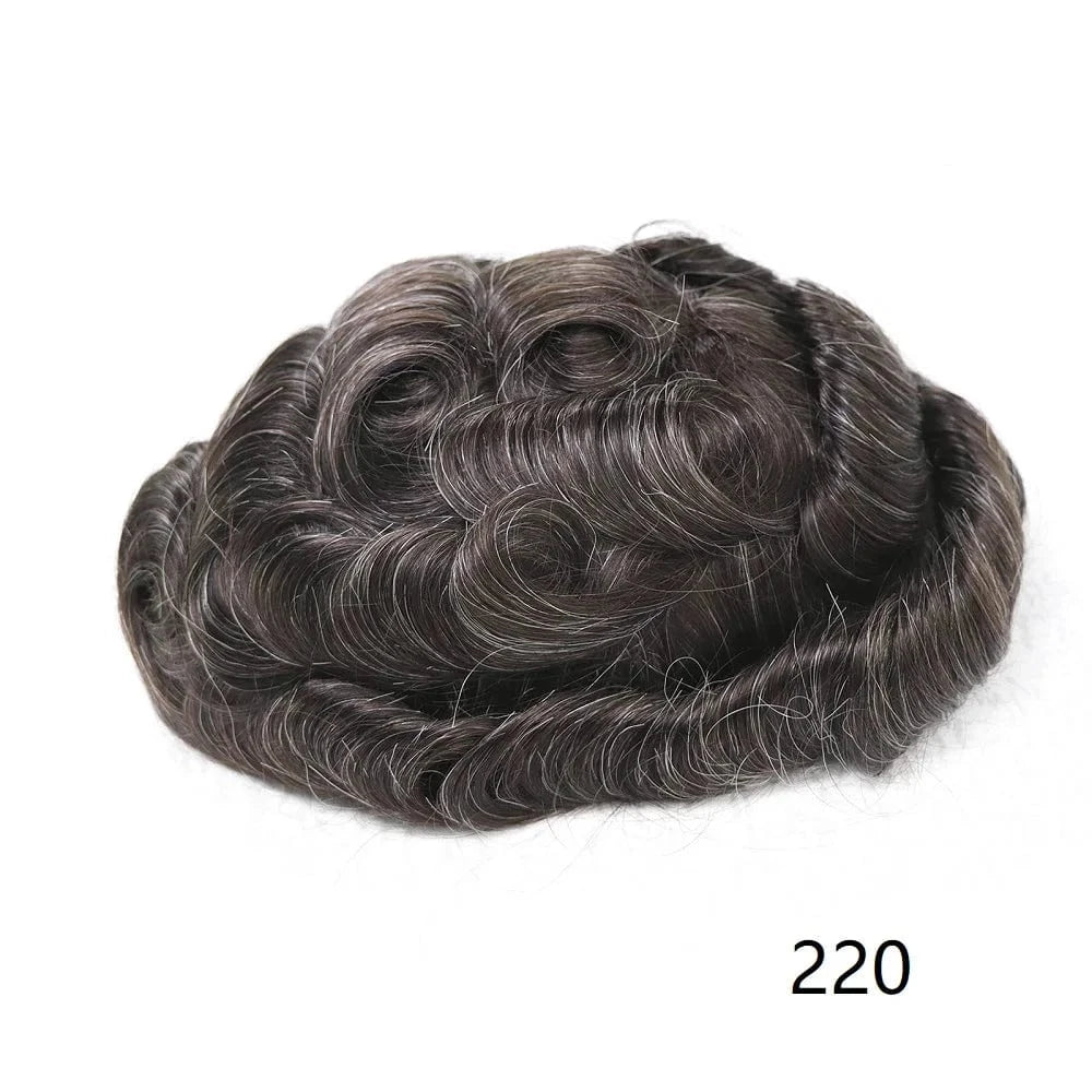 Wholesale Various Colors Sizes Front Lace Natural Indian Hair Toupee Man Pu Cap Hair Capillary Prosthesis For Men