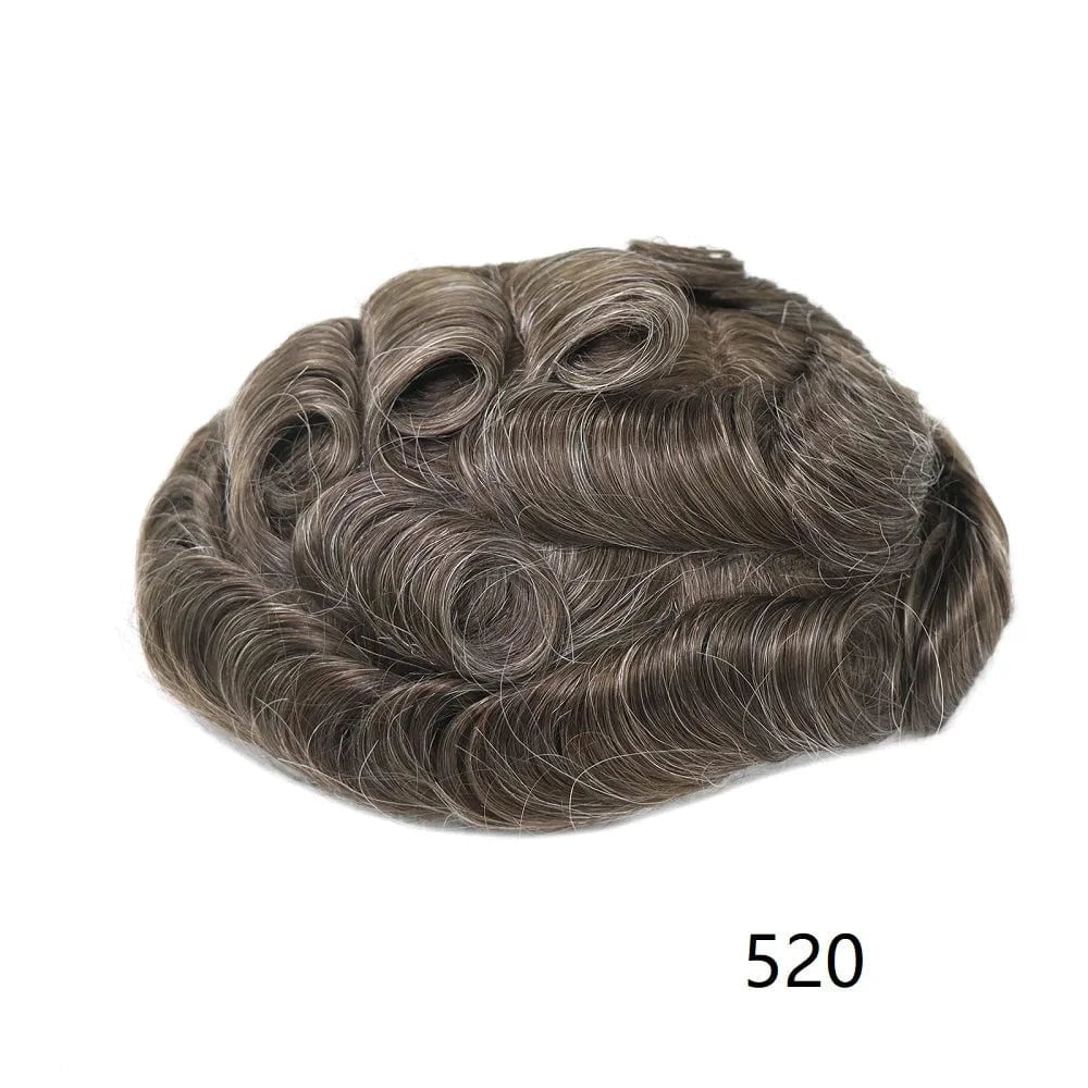 Wholesale Various Colors Sizes Front Lace Natural Indian Hair Toupee Man Pu Cap Hair Capillary Prosthesis For Men