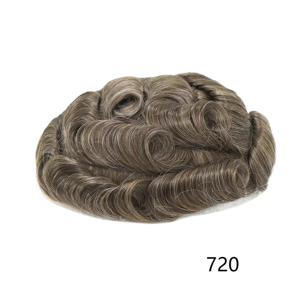 Wholesale Various Colors Sizes Front Lace Natural Indian Hair Toupee Man Pu Cap Hair Capillary Prosthesis For Men
