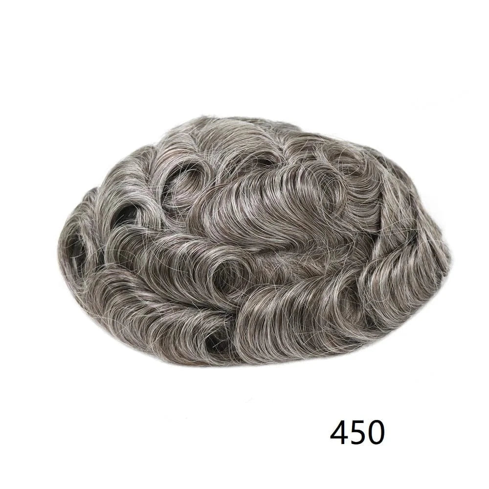 Wholesale Various Colors Sizes Front Lace Natural Indian Hair Toupee Man Pu Cap Hair Capillary Prosthesis For Men