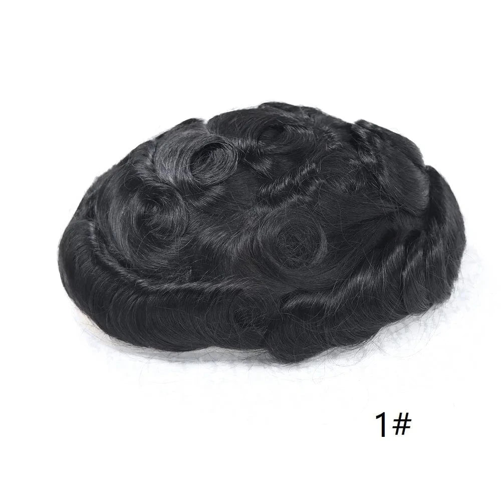 Wholesale Various Colors Sizes Front Lace Natural Indian Hair Toupee Man Pu Cap Hair Capillary Prosthesis For Men