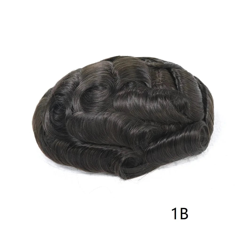 Wholesale Various Colors Sizes Front Lace Natural Indian Hair Toupee Man Pu Cap Hair Capillary Prosthesis For Men