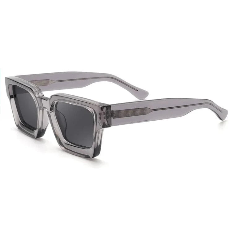 Wholesale Vintage Trendy 2024 handmade custom logo square oversized Oem high quality italian thick polarized acetate sunglasses