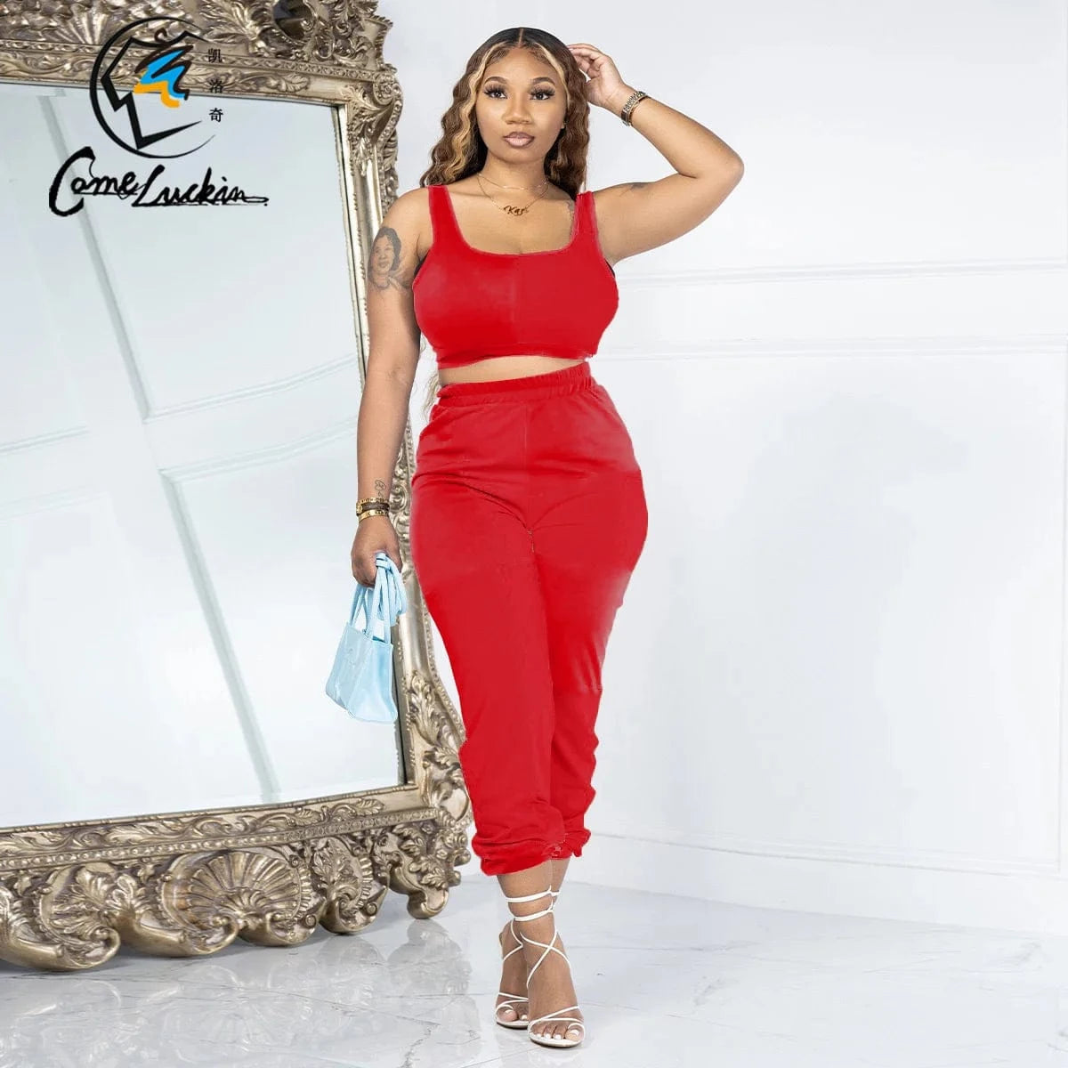 Wholesale Women Jogger Suits Set Summer Lounge Wear Custom Logo Sweat Pants Set Two Piece Pants Jogger Set Women