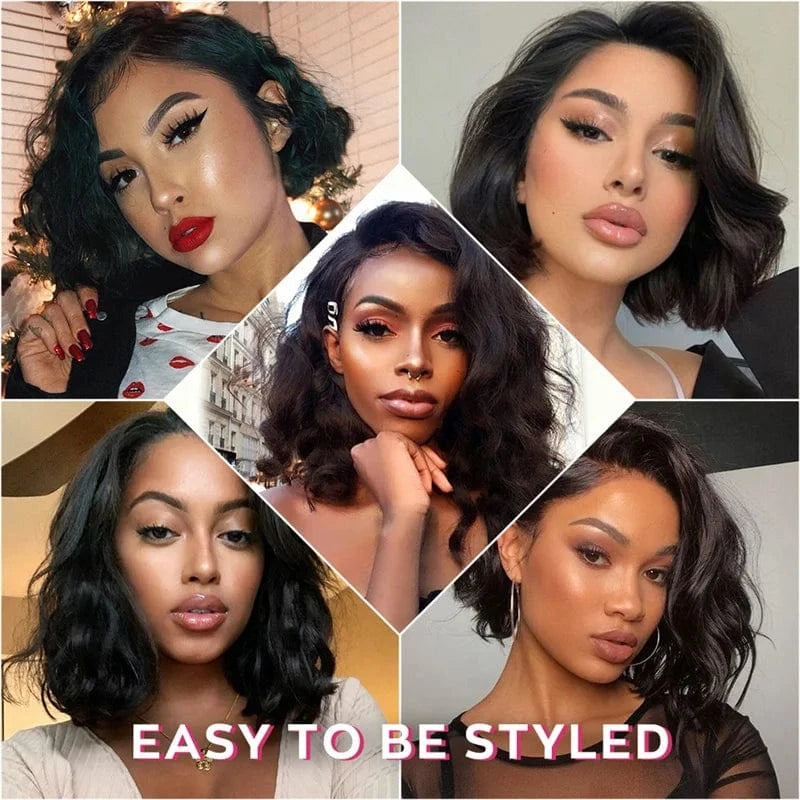 Wig Vendors Quality Original Brazilian Perruque Short Bob 100% Virgin Human Hair Lace Front Wigs for Black Woman