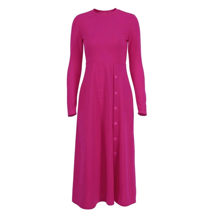 Winter Dress Ladies Office Elastic Casual Midi Dress Sexy Slit Women Knitted Cotton Dress